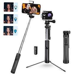 Selfie Stick, Mpow Selfie Stick Tripod, Lightweight Extendable Phone Tripod with 3 Level Fill Light and Wireless Remote, Compatible with iPhone 12 12 PRO 11 11 PRO XS Max XS Android Smartphone Camera