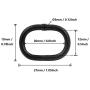 BIKICOCO 4/5 Metal Oval Ring Buckle Loops Non Welded for Leather Purse Bags Handbag Straps, Black - Pack of 20