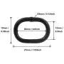 BIKICOCO 4/5 Metal Oval Ring Buckle Loops Non Welded for Leather Purse Bags Handbag Straps, Black - Pack of 20