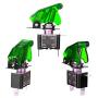 Gebildet 3pcs Rocker Toggle Switch LED Illuminated Green, with Waterproof Boot Cap Cover, 20A 12V-24VDC, 3 Pin SPST ON/Off Switch with Metal Bat, Used for Car Auto Truck Boat