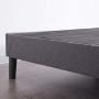 Classic Brands Claridge Upholstered Mattress Foundation | Platform Bed | Metal Frame with Wood Slat Support | Grey, Queen