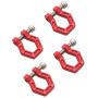 4Pack Mirthobby RC Car Trailer Buckle,Metal Tow Shackle Front Bar Rescue Lock Hook Ring for Axial SCX10 Tamiya CC01 D90 Traxxas 1/10 RC Climbing Crawler Car