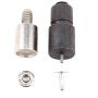 9mm Rivets Kit (1000 pcs) with Hand Press Machine, Dies and Hole Punch. Leather Rivets Single Round Cap Metal Stud Fasteners for Bag Belt Wallet Jeans