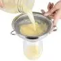 AIEVE Canning Funnel, Fine Mesh Strainer Sieve and Stainless Steel Funnel Kitchen Funnel Metal Funnel for Wide and Regular Jars Whippers and Transferring Liquid and Dry Ingredients