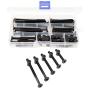 binifiMux 50pcs Black Hex Socket Cap Bolts Barrel Nuts Assortment Kit for Crib Baby Bed Cots Furniture, M6 x 40mm/ 50mm/ 60mm/ 70mm/ 80mm