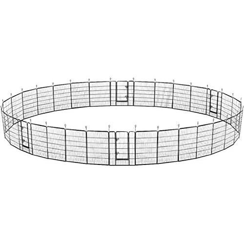 YAHEETECH 40in x85ft Decorative Garden Fence Rustproof Folding Fencing Landscape Patio Flower Bed Animal Barrier Border for Dog Outdoor Fences Black
