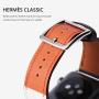 Surace Compatible with Apple Watch Band 38mm 40mm, Genuine Leather Watch Strap Stainless Steel Square Buckle Compatible for Apple Watch Series 4 Series 5 40mm,Indigo White Orange Band+Silver Buckle