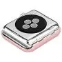 Leotop Compatible with Apple Watch Case 38mm, Metal Bumper Protective Cover Frame Accessories Women Girl Bling Shiny Crystal Rhinestone Diamond Compatible iWatch Series 3/2/1(Diamond Rose Gold, 38mm)
