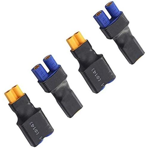 2Pairs No Wires XT30 to EC3 Plug Female Male Adapter Wireless Connector for RC FPV Drone Car Lipo NiMH Battery Charger ESC