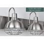 Kira Home Liberty 36'' 4-Light Modern Industrial Vanity/Bathroom, Kitchen Light + Metal Cage Shades, Brushed Nickel Finish