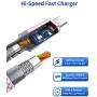 USB C to USB C 60W Fast Charging Cable, JSAUX[2-Pack 6.6ft] Type C Charger Cord Compatible with Samsung Galaxy S21 /S20 /Note 20 10, MacBook Air/Pro 13, iPad Air/Pro 2020, Google Pixel 3/4, etc-Pink