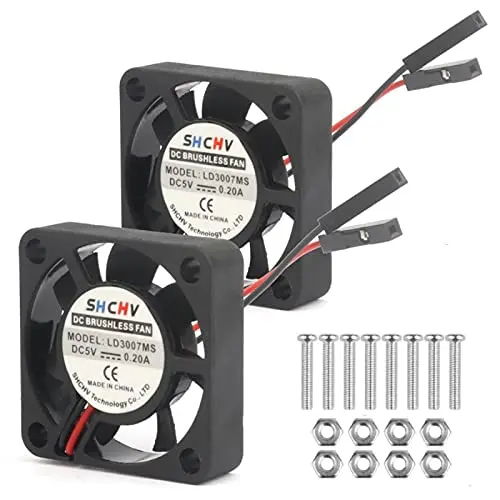 2pcs Raspberry Pi 4 Fan Brushless Cooling Fan Micro Cooling Fan 5v DC Separating One-to-Two Interface for Raspberry Pi4 Pi3 B+, Pi 3, Pi 2, Pi 1 B+(30x30mm) 2pcs Raspberry Pi 4 Fan Brushless Cooling Fan Micro Cooling Fan 5v DC Separating One-to-Two Interface for Raspberry Pi4 Pi3 B+, Pi 3, Pi 2, Pi 1 B+(30x30mm)