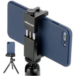 Ulanzi ST-02S Aluminum Phone Tripod Mount w Cold Shoe Mount, Support Vertical and Horizontal, Universal Metal Adjustable Clamp for iPhone 10 Pro Max XS Xs Max X 8 7 Plus Samsung Android Smartphones