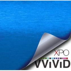 VViViD Metallic Blue Brushed Metal Vinyl Wrap Roll XPO Air Release Technology (10ft x 5ft)