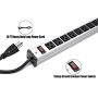 Surge Protector Power Strip 16-Outlet ETL Certified Heavy Duty Metal Power Socket with Circuit Breaker and 15 FT Long Cord