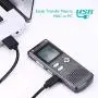 SONGLANG Digital Voice Recorder 8GB USB Voice Recorder with Double Microphone Metal Body A-B Repeat dictaphone Voice Recorder Mini Voice Recorder for Interview, Meetings, Class
