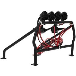 Dilwe Roll Cage, RC Metal Roll Cage with 6 LED Light Compatible with SCX10 1/10 Axial 4WD RC Car