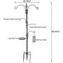 DAINTIER Bird Feeding Station Kit for Outdoors, 5 Prong Base, 92 Inch Black Metal Pole, Birdfeeder Birdbath Planter Hanger for Attracting Wild Birds DAINTIER Bird Feeding Station Kit for Outdoors, 5 Prong Base, 92 Inch Black Metal Pole, Birdfeeder Birdbath Planter Hanger for Attracting Wild Birds