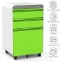 Dprodo 3 Drawers Mobile File Cabinet with Lock, Metal Filing Cabinet for Legal & Letter Size, Locking File Cabinet for Home & Office Full-Extension Drawers, Green Dprodo 3 Drawers Mobile File Cabinet with Lock, Metal Filing Cabinet for Legal & Letter Size, Locking File Cabinet for Home & Office Full-Extension Drawers, Green