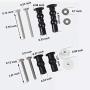 Toilet Seats Screws and Bolts Metal, Universal Toilet Seat Replacement Parts Kit Toilet Cover Hinges Bolt Screws Fixings Expanding Rubber Top Nuts Screws Toilet Seat Mount Hardware Tightening Kit