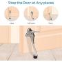 CG PLUS Door Stopper, One-Touch semi-Automatic - 6 inch Metal Door Stopper, with Non-Slip Rubber Tip for Wood, Concrete, Tiled, and Carpeted Floors_Black