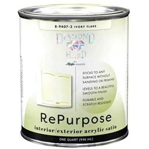 Majic Paints 8-9407-2, Ivory Flake, Interior/Exterior Satin Paint, RePurpose your Furniture, Cabinets, Glass, Metal, Tile, Wood, 1-Quart
