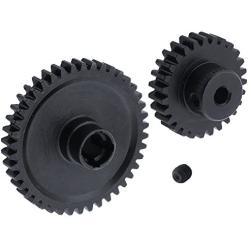 Hobbypark Metal Diff Differential Main Gear 42T & Motor Pinion Gear 27T Set for WLtoys A959-B A969-B A979-B K929-B 1/18 Scale RC Car Upgrade Parts (Black)