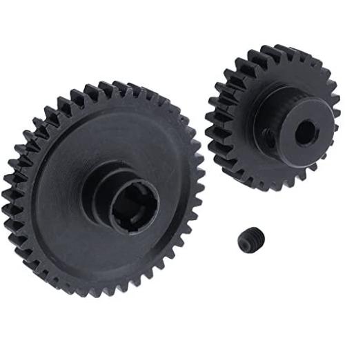 Hobbypark Metal Diff Differential Main Gear 42T & Motor Pinion Gear 27T Set for WLtoys A959-B A969-B A979-B K929-B 1/18 Scale RC Car Upgrade Parts (Black)