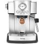 Brim 15 Bar Espresso Machine, Fast Heating Cappuccino, Americano, Latte and Espresso Maker, Milk Steamer and Frother, Removable Parts for Easy Cleaning, Stainless Steel/Wood Accents