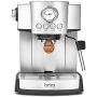 Brim 15 Bar Espresso Machine, Fast Heating Cappuccino, Americano, Latte and Espresso Maker, Milk Steamer and Frother, Removable Parts for Easy Cleaning, Stainless Steel/Wood Accents