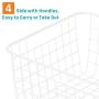 Wire Baskets For Storage, iSPECLE Metal Wire Baskets Organizing Bins Storage Baskets with Handles for Kitchen Bedroom Cabinets Pantry Bathroom Laundry Room Closet Garage - 4 Pack