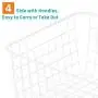 Wire Baskets For Storage, iSPECLE Metal Wire Baskets Organizing Bins Storage Baskets with Handles for Kitchen Bedroom Cabinets Pantry Bathroom Laundry Room Closet Garage - 4 Pack Wire Baskets For Storage, iSPECLE Metal Wire Baskets Organizing Bins Storage Baskets with Handles for Kitchen Bedroom Cabinets Pantry Bathroom Laundry Room Closet Garage - 4 Pack