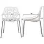Bonnlo Modern Stackable Chair Set of 4 Kitchen Dining Chair Birch Sapling Comfy Chairs for Indoor Use (White) Bonnlo Modern Stackable Chair Set of 4 Kitchen Dining Chair Birch Sapling Comfy Chairs for Indoor Use (White)