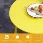 Grand patio Round Metal Side/End Table, Steel Patio Coffee Table for Bistro, Porch, Weather Resistant Outside Table Small (Yellow) Grand patio Round Metal Side/End Table, Steel Patio Coffee Table for Bistro, Porch, Weather Resistant Outside Table Small (Yellow)