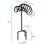 Urban Deco Garden Hose Holder Metal Decorative Hose Stand Heavy Duty Hose Holder Free Standing Garden Hose Storage Hose Stand, Black