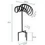Urban Deco Garden Hose Holder Metal Decorative Hose Stand Heavy Duty Hose Holder Free Standing Garden Hose Storage Hose Stand, Black