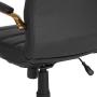 Flash Furniture Mid-Back Black LeatherSoft Executive Swivel Office Chair with Gold Frame and Arms