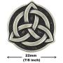 Bezelry 10 Pieces Celtic Trinity Knot Metal Shank Buttons. 22mm (7/8 inch) (Antique Silver)