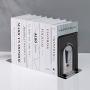 Umikk Bookends, Black Metal Nonskid Bookend Supports for Shelves Heavy Duty Books End, Office Book Stopper, 6 x 5 x 6 Inches, 6 Pieces (3 Pairs) (Black)