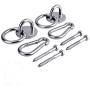 Hammock Hanging Hook Kit, Load Capacity 1400 lb, Stainless Steel Round Mount Pads, Spring Snap Hooks, Lag Screws Set for Hammock Yoga Swing Chair Punching Bag Indoor Outdoor Relaxation