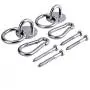 Hammock Hanging Hook Kit, Load Capacity 1400 lb, Stainless Steel Round Mount Pads, Spring Snap Hooks, Lag Screws Set for Hammock Yoga Swing Chair Punching Bag Indoor Outdoor Relaxation Hammock Hanging Hook Kit, Load Capacity 1400 lb, Stainless Steel Round Mount Pads, Spring Snap Hooks, Lag Screws Set for Hammock Yoga Swing Chair Punching Bag Indoor Outdoor Relaxation