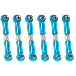 Tongina 6PCS Metal Servo Linkage Pulling Steering Rods Arms for 1/18 WLtoys RC Parts