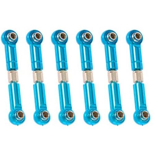 Tongina 6PCS Metal Servo Linkage Pulling Steering Rods Arms for 1/18 WLtoys RC Parts