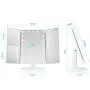 Wondruz Makeup Mirror Vanity Mirror with Lights, 1x 2X 3X Magnification, Touch Screen Switch, Dual Power Supply, Portable Trifold Makeup Mirror Cosmetic Lighted Up Mirror Wondruz Makeup Mirror Vanity Mirror with Lights, 1x 2X 3X Magnification, Touch Screen Switch, Dual Power Supply, Portable Trifold Makeup Mirror Cosmetic Lighted Up Mirror