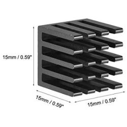 uxcell Electronic Radiators Heatsink for MOS GPU IC Chip Black 15 x 15 x 15 mm 5pcs