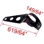 Set 6-1/2 Round Amber Lens Headlight + Metal Mesh Grille Cover + 35mm-43mm Headlamp Mount Brackets
