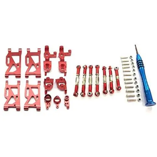 Essenc for WLtoys 1:14 144001 RC Car Upgrade Parts Metal Steering Swing Arm Base C Rear Hub Seat Servo Pull Rod,Red Essenc for WLtoys 1:14 144001 RC Car Upgrade Parts Metal Steering Swing Arm Base C Rear Hub Seat Servo Pull Rod,Red