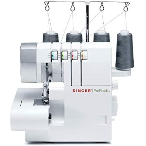 SINGER | ProFinish 14CG754 2-3-4 Thread Serger with Adjustable Stitch Length, & Differential Feed - Sewing Made Easy,White