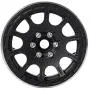 Que-T 2.2'' RC Rock Crawler Metal Alloy Beadlock Wheel Rims for 1/10 Axial Wraith D90 (Black)