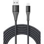 Xcentz Lightning Cable 3ft, MFi Certified iPhone Charger, Braided Nylon Fast Charging iPhone Cable with Premium Metal Connector for iPhone 11/11 Pro/X/XS/XR/XS Max/8, iPad Mini/Air, Black